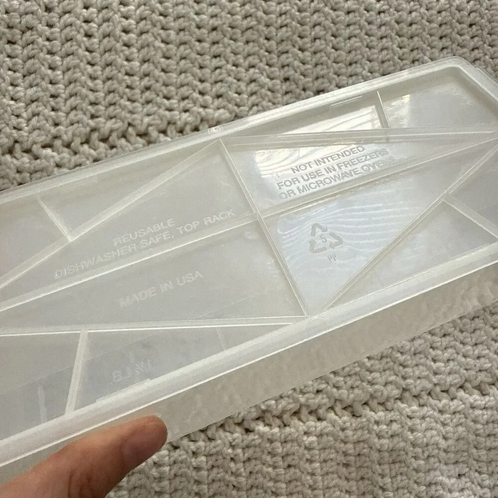 VTG 90 Kraft Velveeta Cheese Keeper Storage Container Clear Plastic 2lb Block